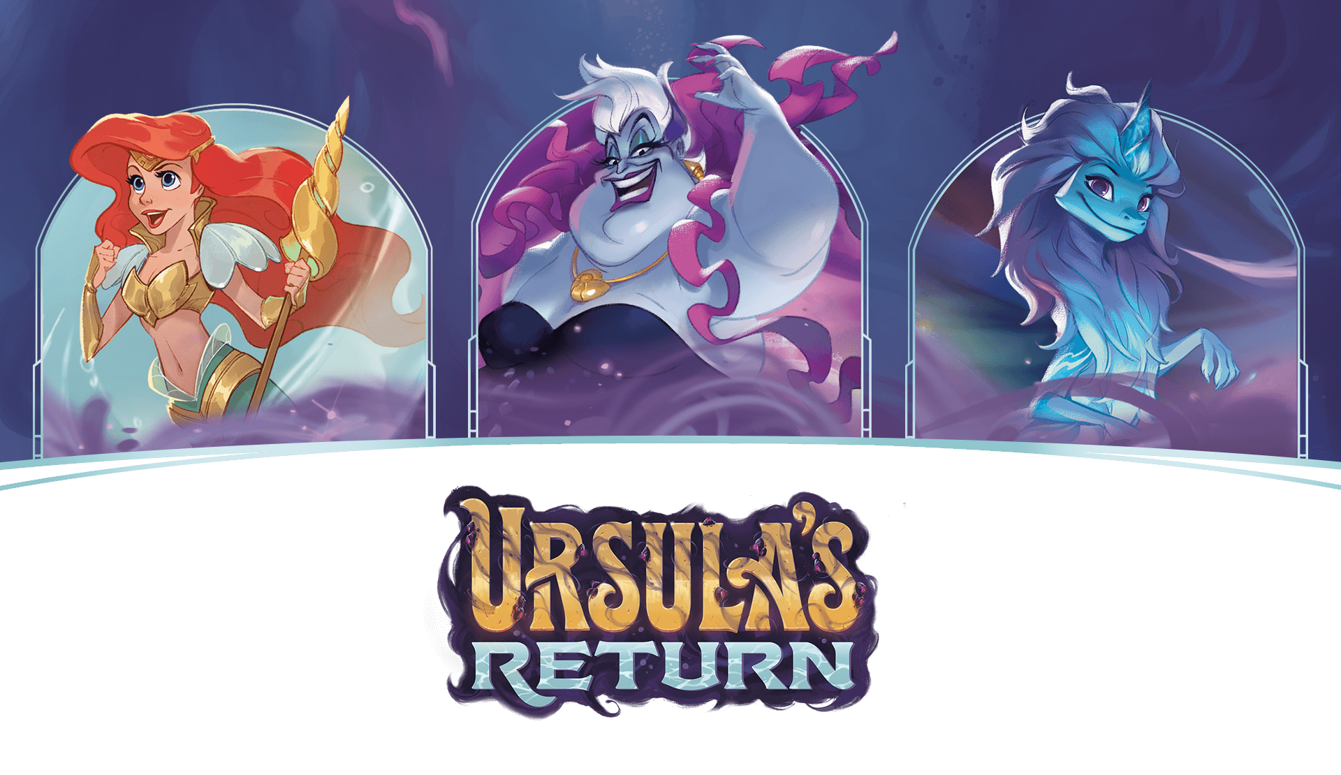 Decorative header image showing three characters and a logo that says Ursula's Return
