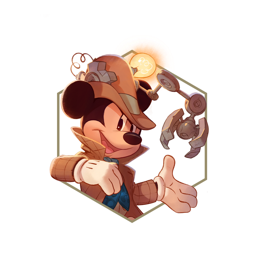 Image of Mickey Mouse as a detective from the game Disney Lorcana by Ravensburger