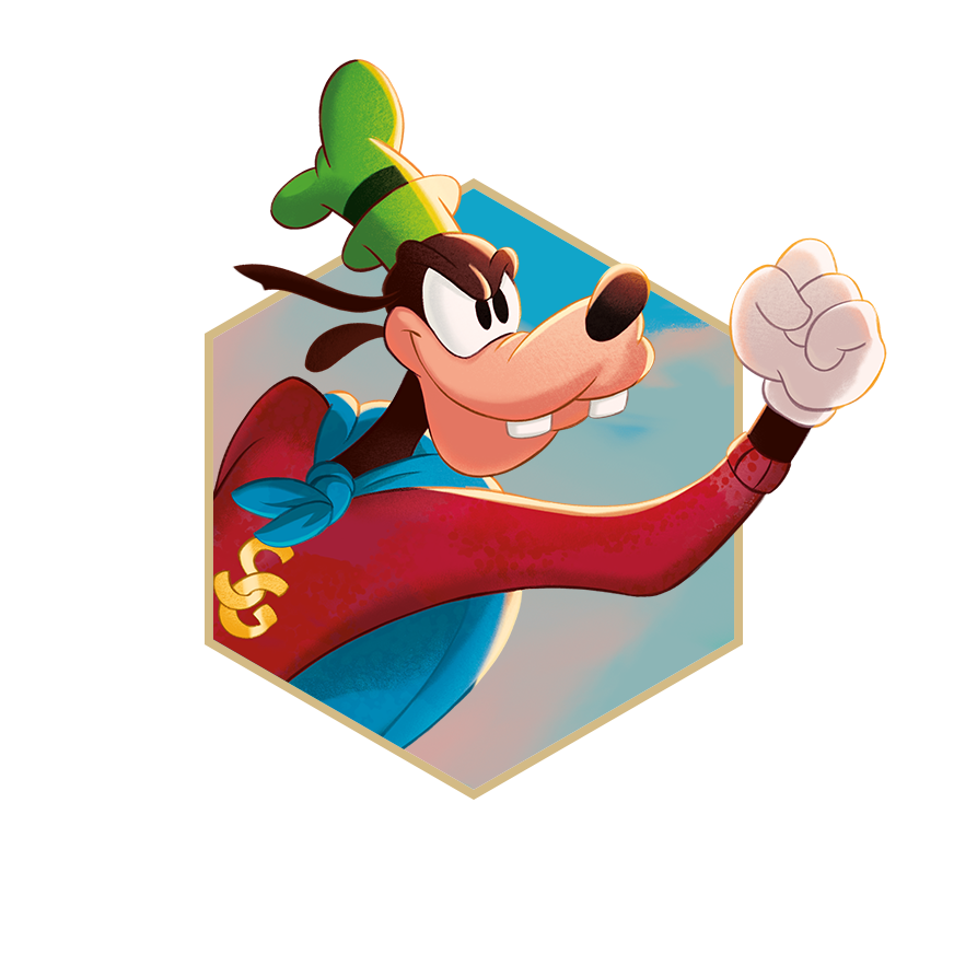 Decorative hexagon image of Super Goofy