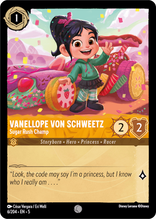 Image of Vanellope Von Schweetz – Sugar Rush Champ card